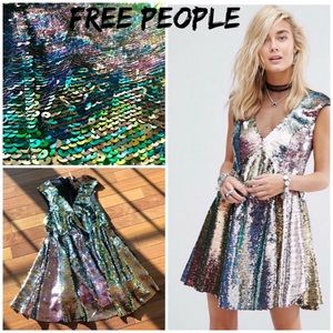 🌈 Free People Sequin Mini Dress 🦄